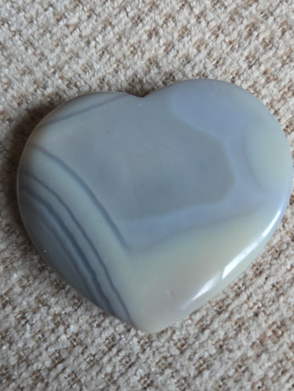 Brazilian Agate - Polished Heart Stone